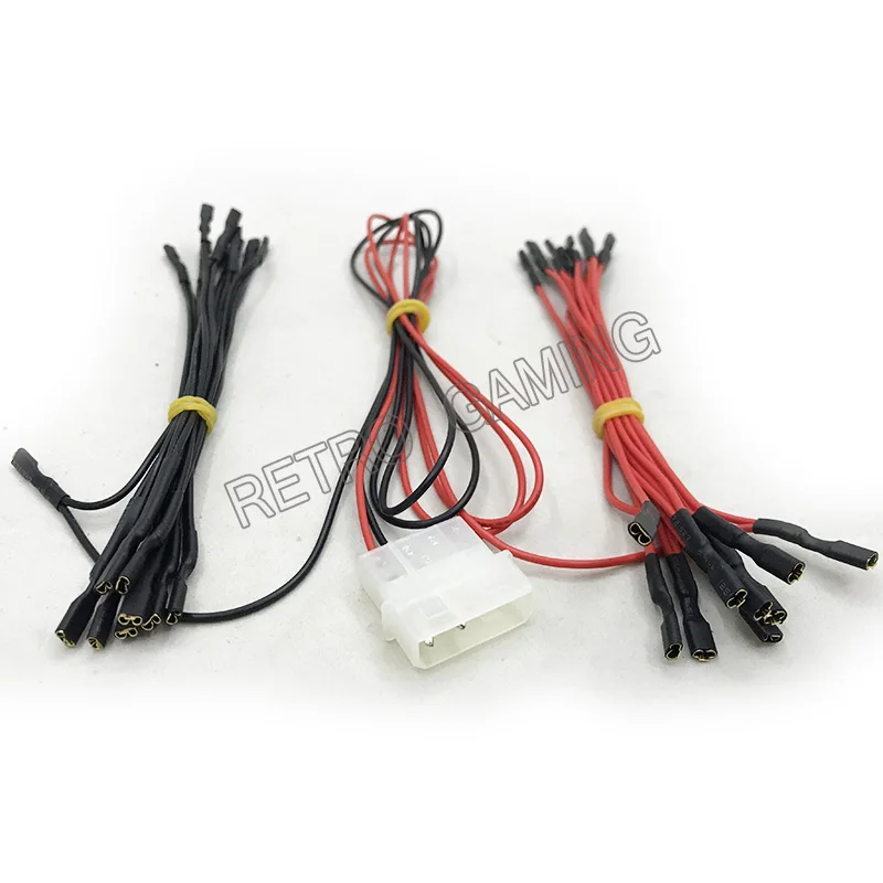 1pcs 2.8mm(110) 6.3mm(187) terminal cable wiring for 18pcs/32pcs arcade push button led lights 2Pin port to USB wire harness