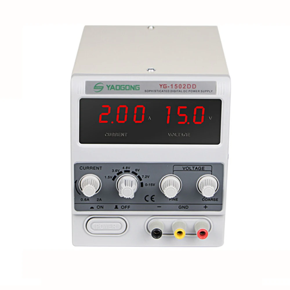 1502DD 15V 2A Ac Naar Dc Gestabiliseerde Voeding Verstelbare Stroom Voor Mobiele Telefoon Reparatie 220V Power Test
