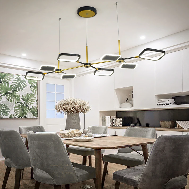 Modern living room LED chandelier bedroom lamp kitchen ceiling lamp hotel lobby lamp can be adjusted according to the direction