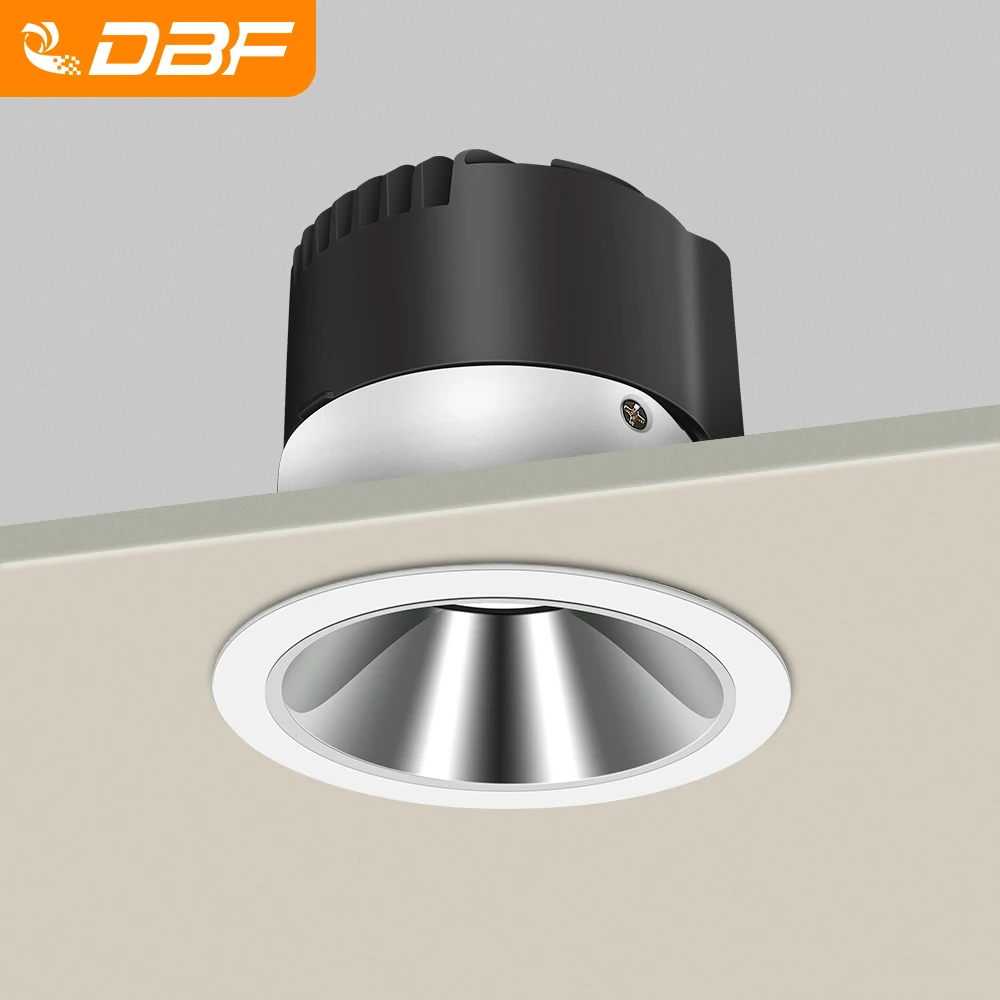 

[DBF]2022 Anti-Glare LED Ceiling Recessed Downlights 7W 12W 15W 18W Dimmable Ceiling Spot Lights for Hotel Pic Background Aisle