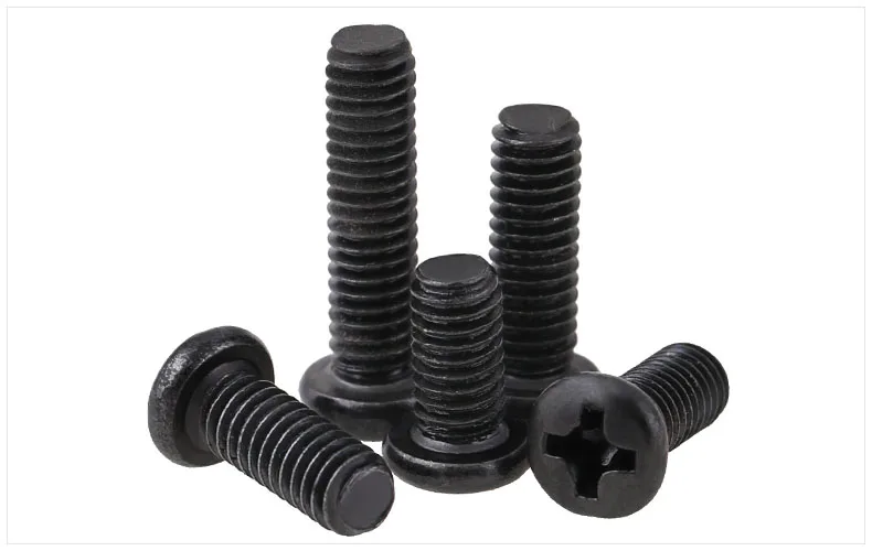 Round head screws carbon steel Cross black M2 M2.5 M3 M4 screws PM screws M1 M1.2 M1.4 M1.7 M2 M2.5 M3*5 M3*6 M4 screw