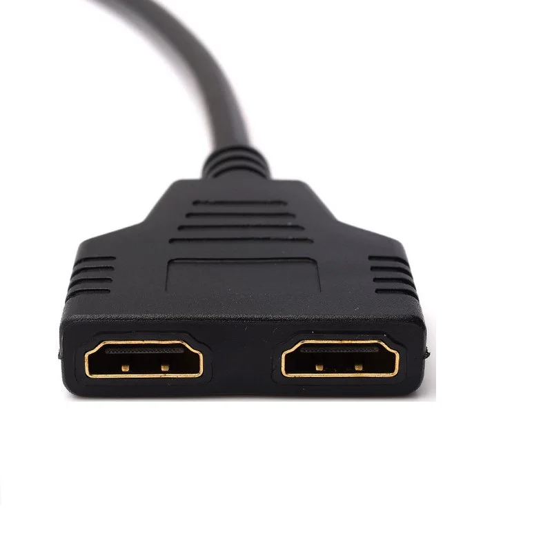 HDMI Splitter 1 in 2 Out Cable Male to 2 Female Port Convert Split for TV Box Laptop Notebook