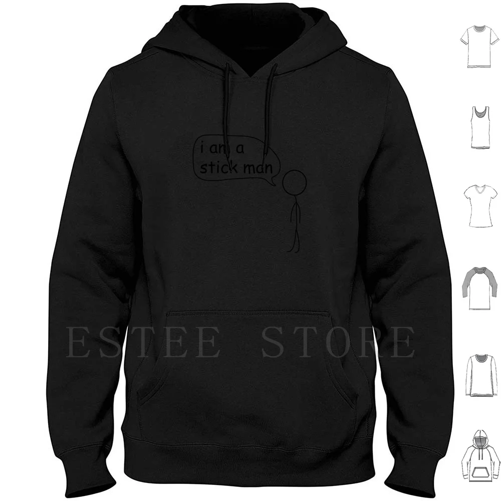 Stick Man On A Shirt Hoodie Long Sleeve Stick Man Stickman Comic Sans Funny Simple Text Speech