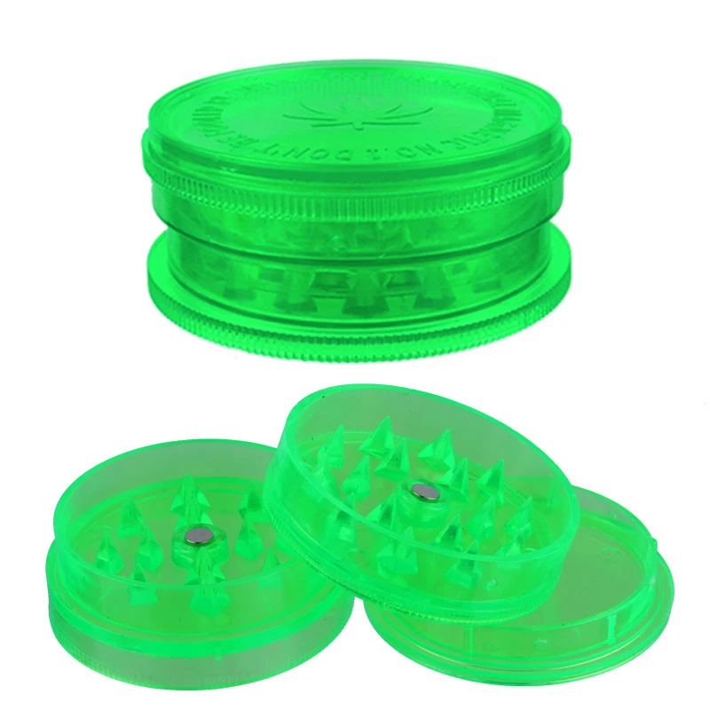 3 Layer Accessories Round Shape Plastic Tobacco Grinder Herb Grinder Tobacco Spice Crusher Color