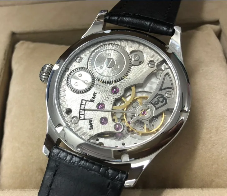 New Fashion 44mm NO Logo Enamel White Dial Asian 6498 17 Jewels Movement Men\'s Mechanical Watches GR47-20