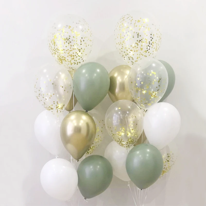 21Pcs/Set Christmas Decoration Latex Balloons Gold Silver Baby Shower Metallic Globos Birthday Party Wedding Decoration Supplies