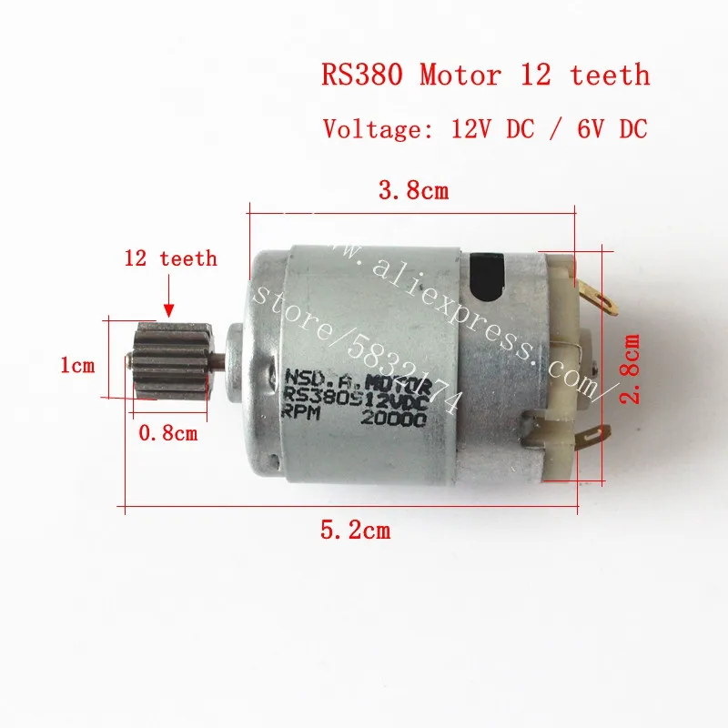 RS570/390/550/380 auto elettrica Per Bambini giocattolo auto moto 12V 6V motore scatola ingranaggi del motore accessori di alta qualità di velocità