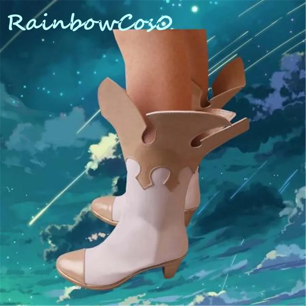 Genshin Impact Paimon botas Cosplay zapatos juego Anime carnaval fiesta Halloween RainbowCos0 W1283