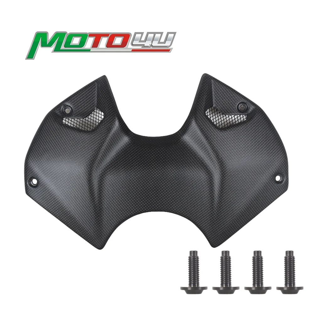 

For Ducati Streetfighter V4 Matt Carbon Fiber Tank Cover Front Fuel Gas Protection Battery Covers With titanium Mounting Screws