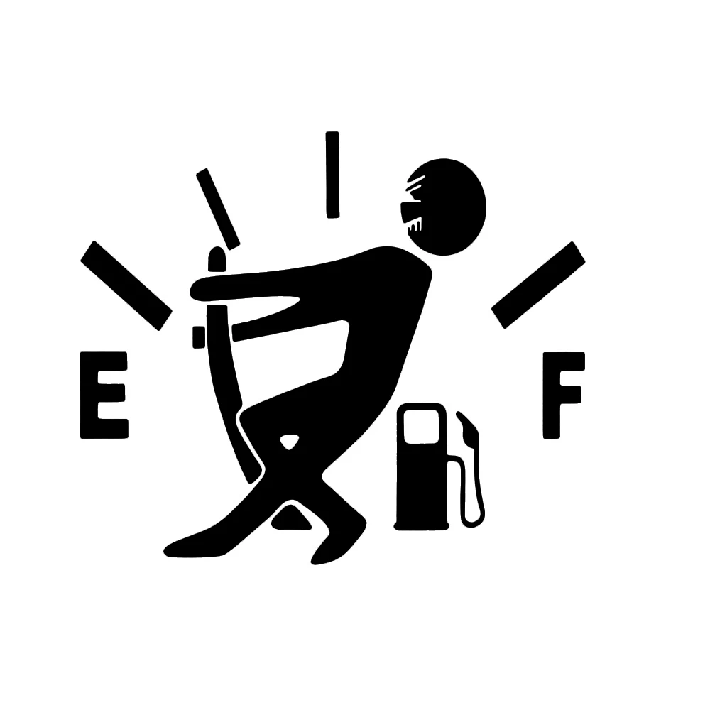 Funny Pull Fuel Tank Pointer To Full Car Sticker Automobiles Motorcycles Exterior Accessories Vinyl Decals,13CM*9.4CM