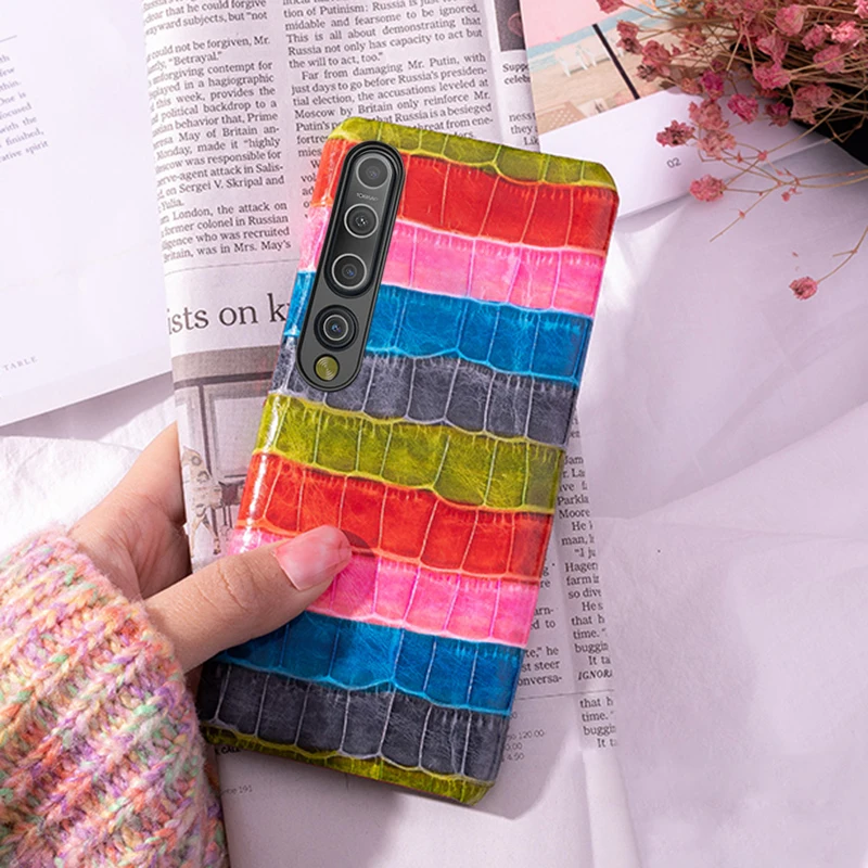 Genuine Leather Phone Case For Xiaomi Mi 12 11 Ultra 9 SE Mix 4 2S Luxury Natural Cowhide Painted Texture Back Cover Funda Capa