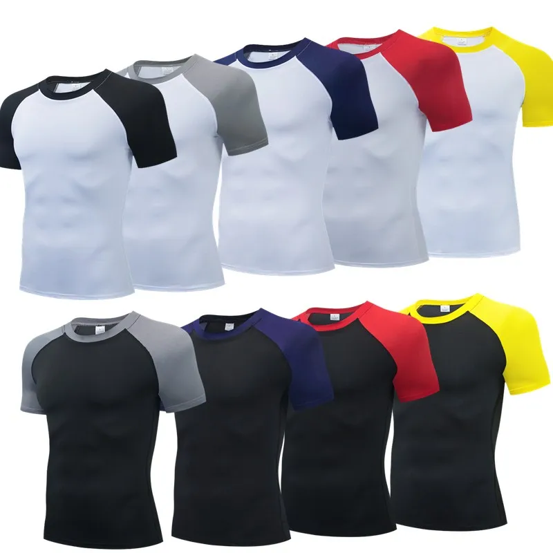 Men Compression T-shirt Women Sporting Skinny Tee Shirt Male Gyms Running T shirt Fitness Sports man Jogging Tops t-shirts