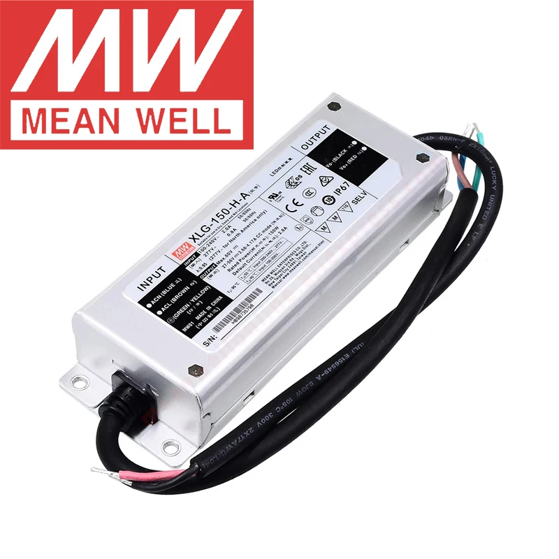 

Mean Well XLG-150-H-A Skyscraper/Street lighting meanwell 150W/27-56V/1400-4170mA Constant Power Mode LED Driver