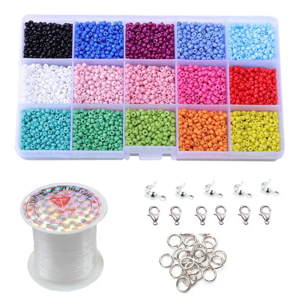 3mm Handmade Glass Beads Kit Colorful Mini Beads for Making Jewelry Necklaces Bracelets Earring Bijouterie DIY Craft Glass Beads