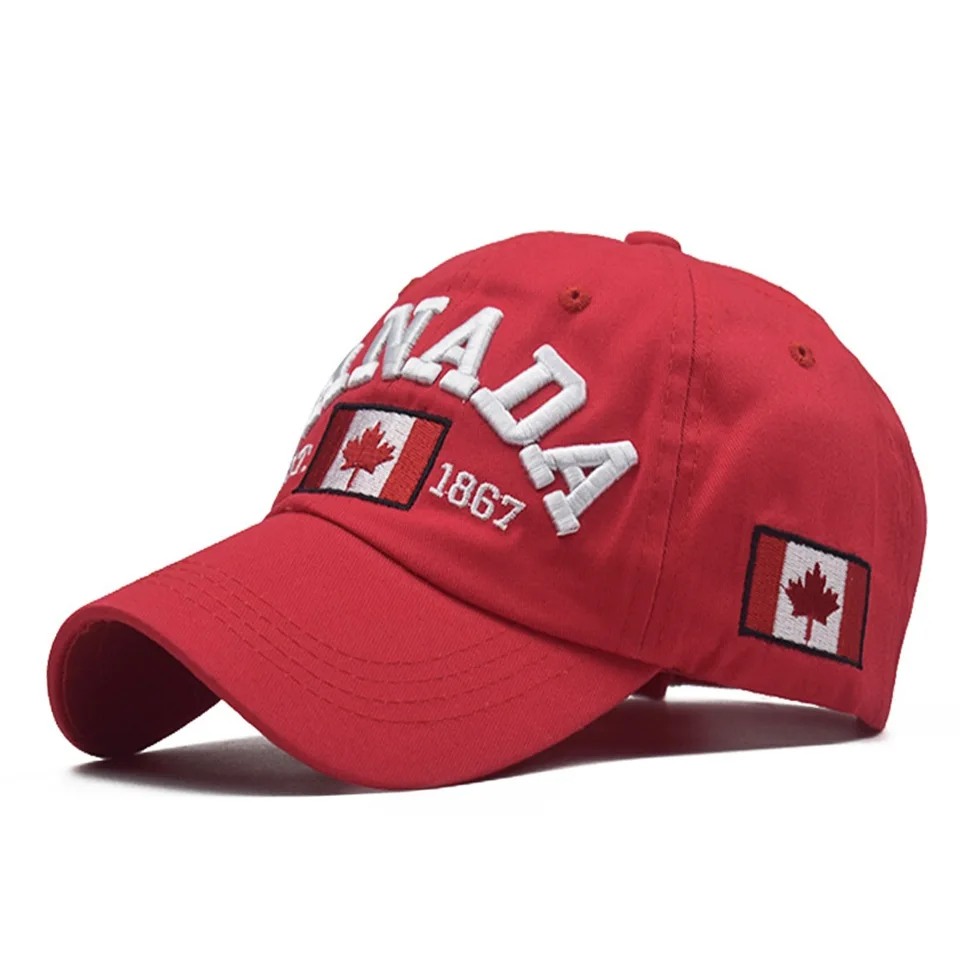 I love canada New Washed Cotton Baseball Cap Snapback Hat For Men Women Dad Hat Embroidery Casual hats Casquette Hip Hop Caps