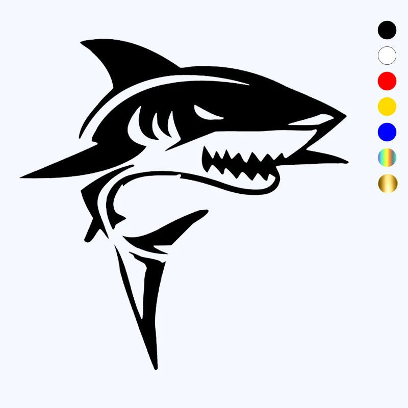 CK20495 # decalcomania in vinile fustellato Shark Car Sticker decorazioni Auto impermeabili sul finestrino posteriore del paraurti della carrozzeria