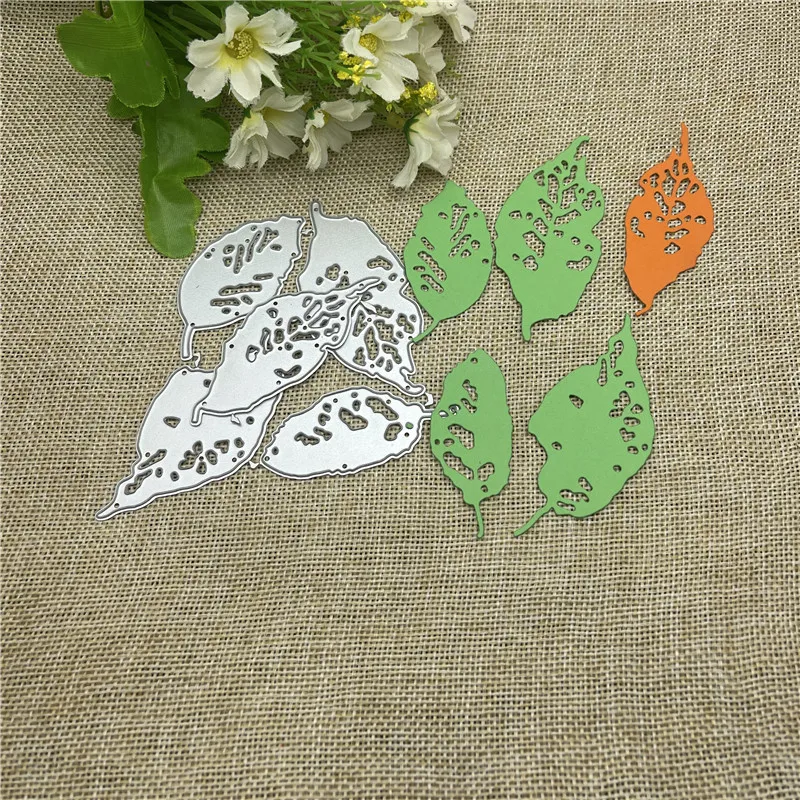 Halloween Leaf FragmentMetal cutting dies  mold Round hole label tag Scrapbook paper craft knife mould blade punch stencils dies