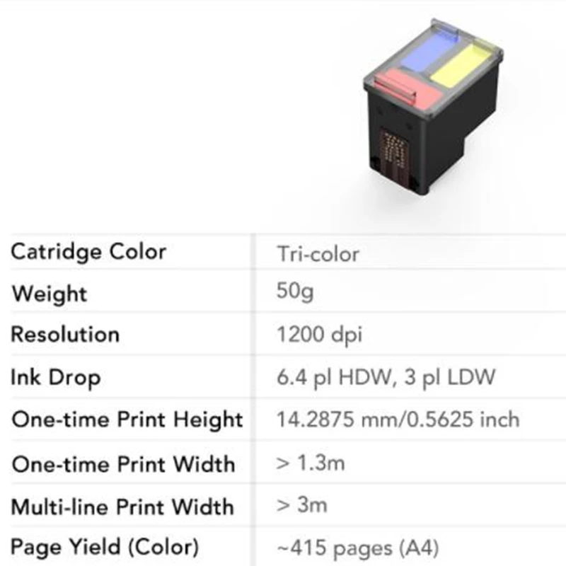 Mini Printer Printable Color Black Inkjet Ink MBrush Replacement Food Ink Cartridge Baking Latte Food Edible Ink Cartridge