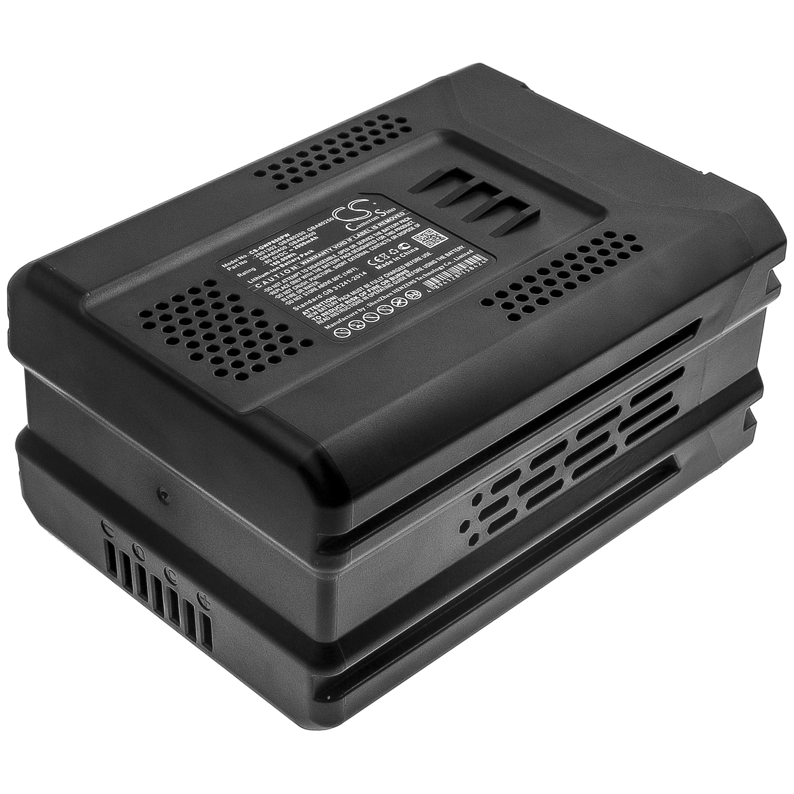 CS 2000mAh/160.00Wh battery for Greenworks 0V 145MPH - 580CFM Cordless Ba,GCS80420,GCS80450,GHT80320,GLM801600