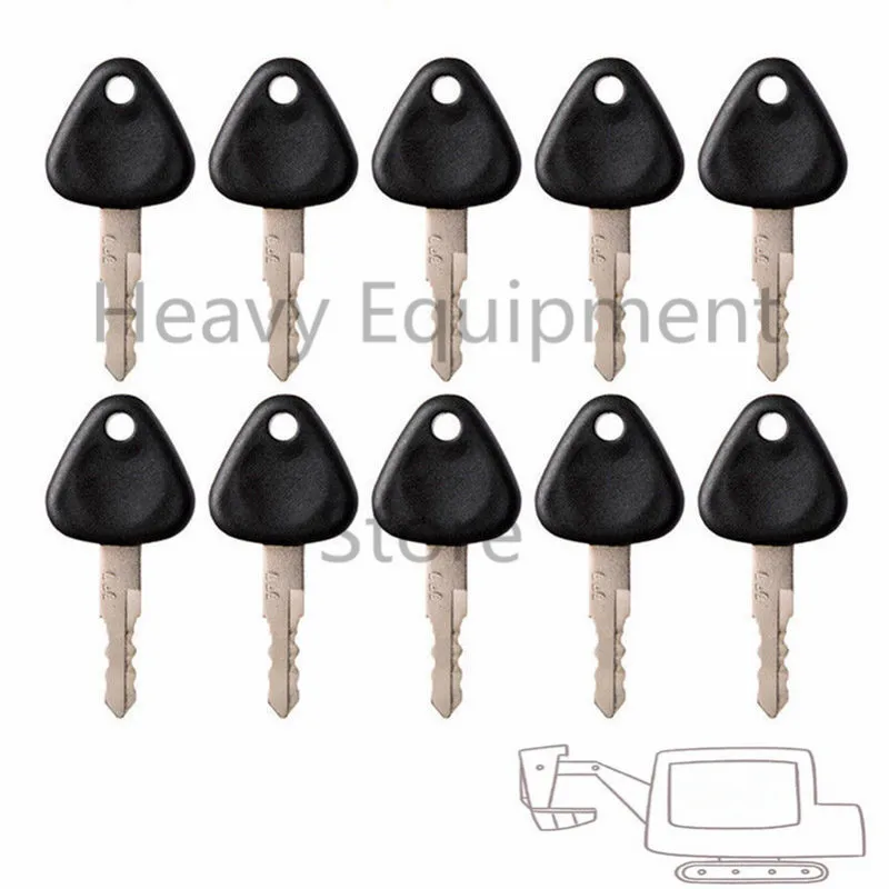 10X 777 Key  For Volvo Excavator & Heavy Equipment Ignition Switch Starter Replacement Fit Many Models