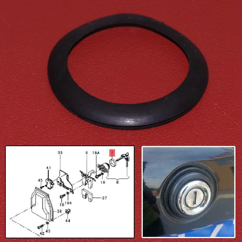JEAZEA 161827527 Tailgate Hatch Boot Lid Lock Seal Rubber Ring Fit For VW Scirocco 2 Jetta MK1 Golf Polo Santana Quantum Vanagon