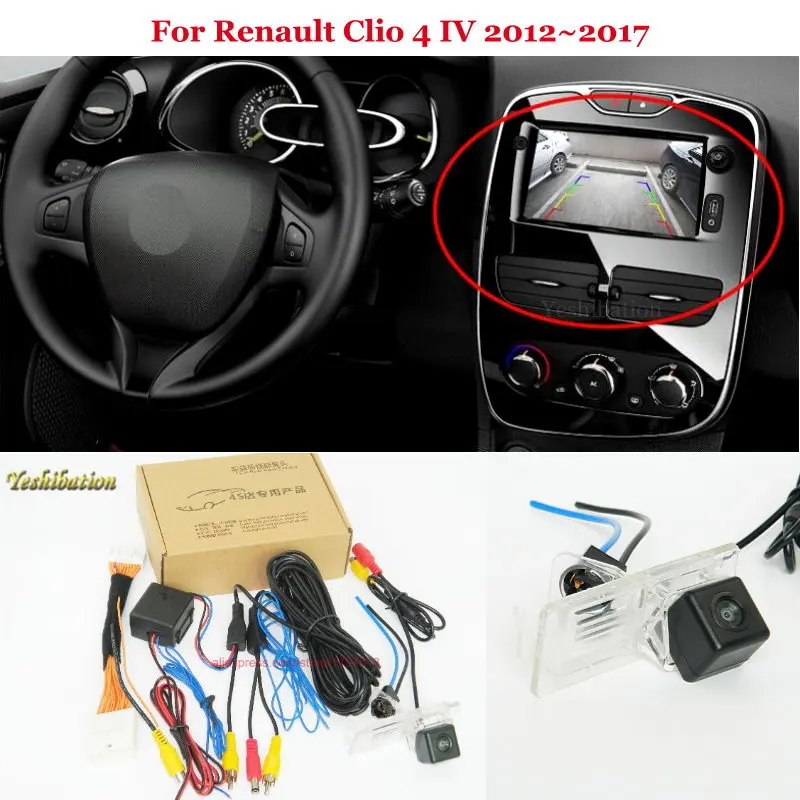 Car Rear View Camera For Renault Clio 4 IV 2012~2018 - Back Up Reverse Camera RCA & Original Screen Compatible