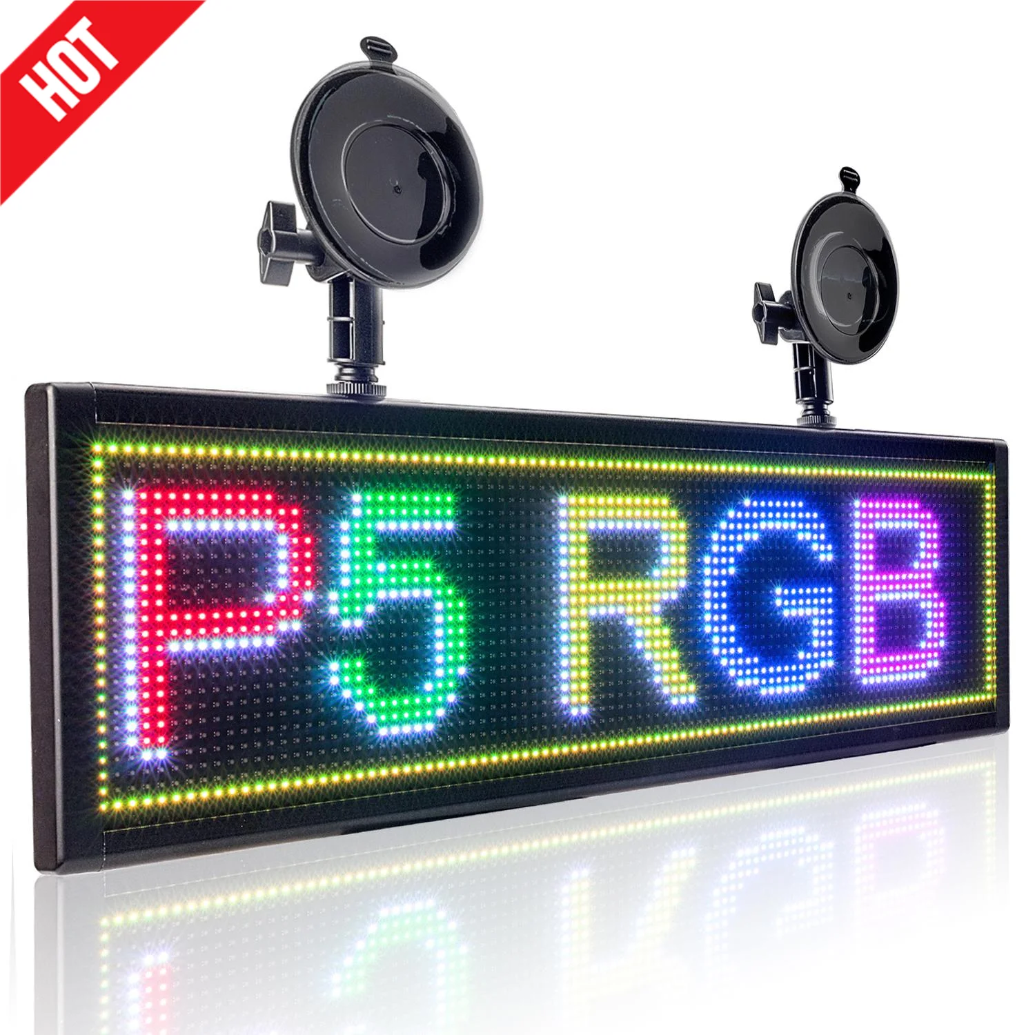 P5MM 50*15Cm Rgb Full Color 12V Auto Led Auto Teken Display Board, wifi Programmeerbare Scrolling Informatie Multifunctionele Led Scree