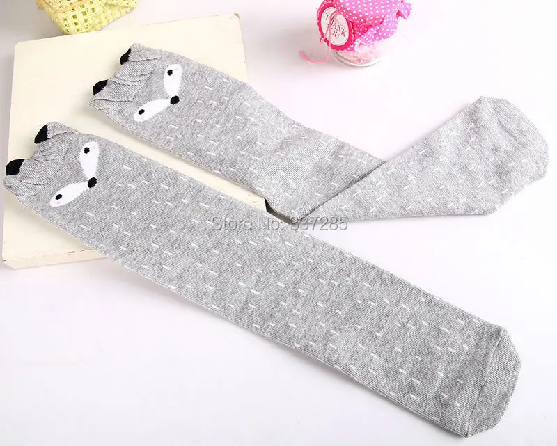Kinder-Wärmesocken, Kurze Niedliche Cartoon-Socken für Mädchen, Kniehohe Socken für Kleinkinder, Baumwoll-Babysocken mit Tiermotiven, Überkniestrümpfe für Mädchen – Detail 8