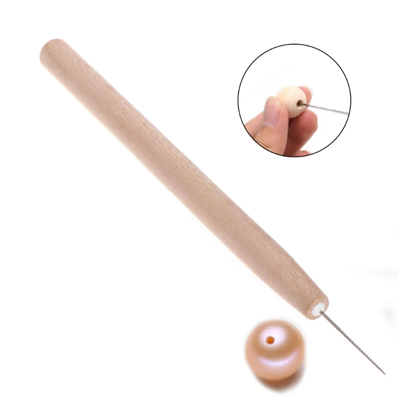 Jewelry Beads Enlarger Tool Wood Handle Holes Handmade Making DIY Reamer Tackle Dropship New