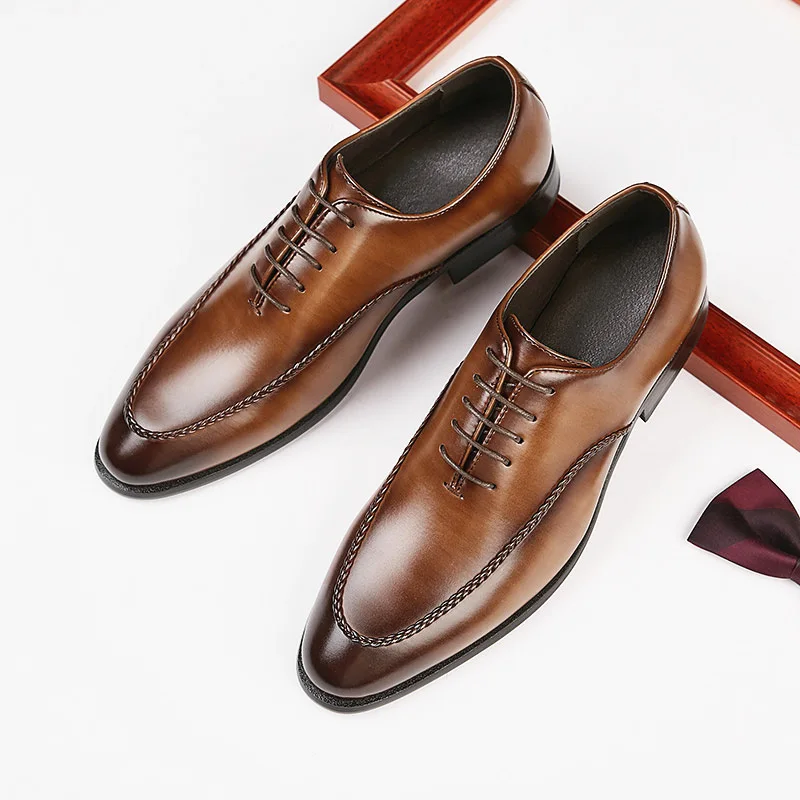 Factory Direct Sales Four Seasons Shoe British Leather Shoes Men Business Dress Shoes Office Gentleman Formal Casual Oxfords