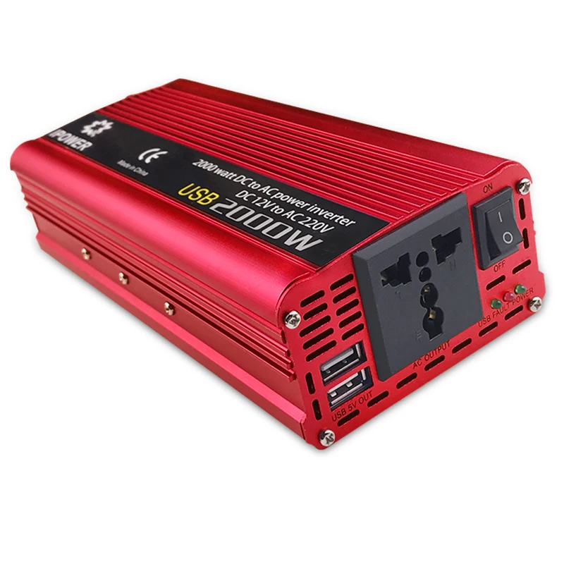 2000W Auto Inverter Universal 220v 2USB Power Inverter Power Adapter Modifizierte Sinus Welle Konverter Für Home Camping Solar invert