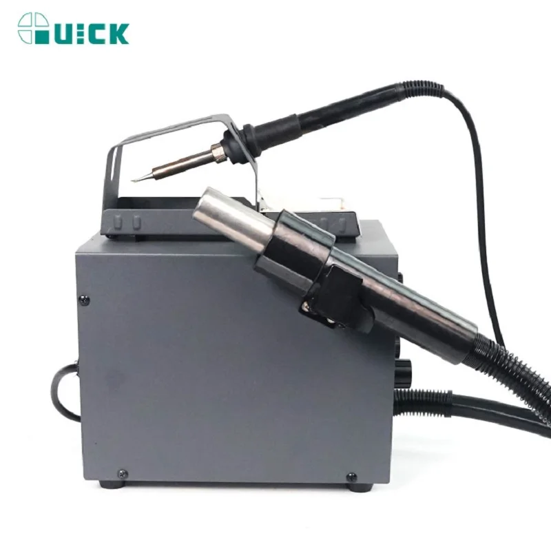 Quick 706W+ Air Gun Soldering Station 2 in 1 110V/220V Rework Station Double Station Hot Air Desoldering Station