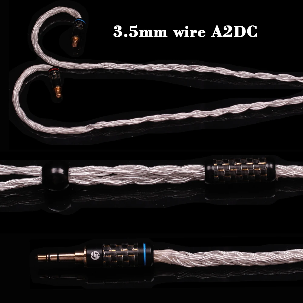 16 ядерный наушник с посеребренным проводом 2,5/3,5/4,4 мм до 2 контактов 0,78 мм/A2DC /MMCX