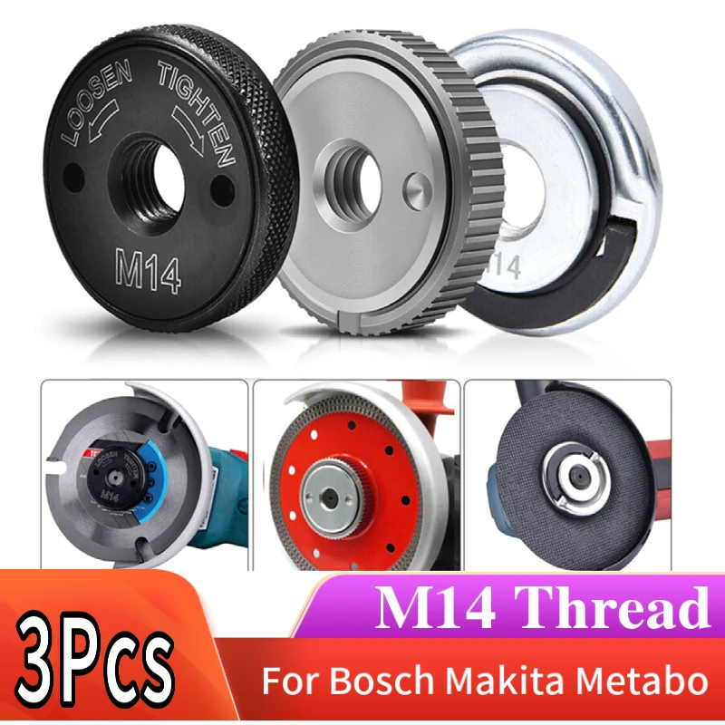 M14 Angle Grinder Locking Nut,Clamping Flange Fixing Cutting Discs Cup Wheel Abrasive Discs For Bosch Metabo Milwaukee Sander