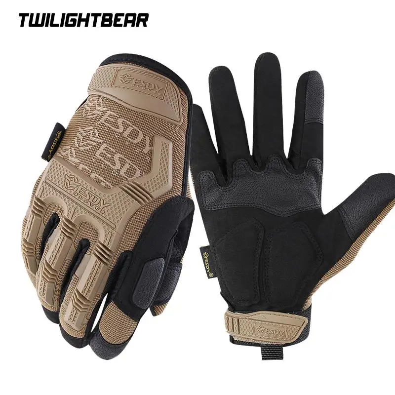 Outdoor Sport Riding Gloves Airsoft Seal Tactical Gloves Protective Wearproof Full Finger Glove Climbing Camping Gloves A2E003