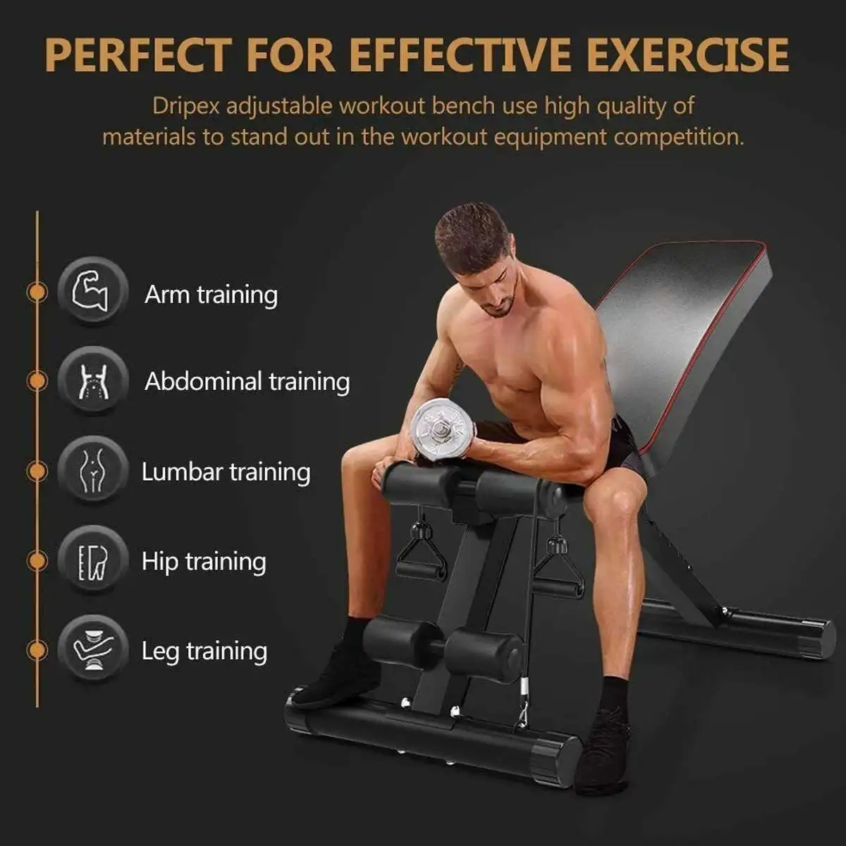 Household Fitness Workout Gym Exercise Training Equipment Indoor Fitness Foldable Fitness Stool Dumbbell Bench Sit Up Stool