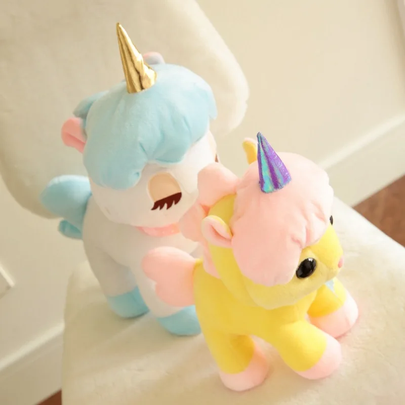 Dreamy Pink Style Unicorn Dolls Stuffed Mythical Comfy Cute Pillow Soft Cushion Plush Toy Creature Room Decor Birthday Baby Gift