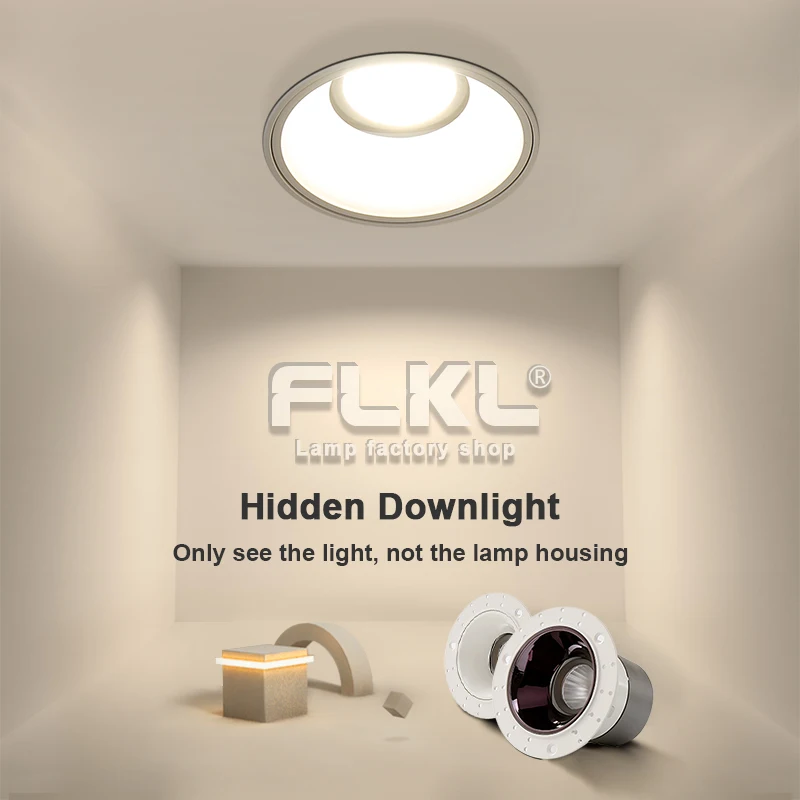 Recessed Ceiling COB Downlight Dimmable Led Lamp Deep Anti-Glare Led Spot 12W Lighting Living Room Bedroom Hotel Cafe Lampar 220