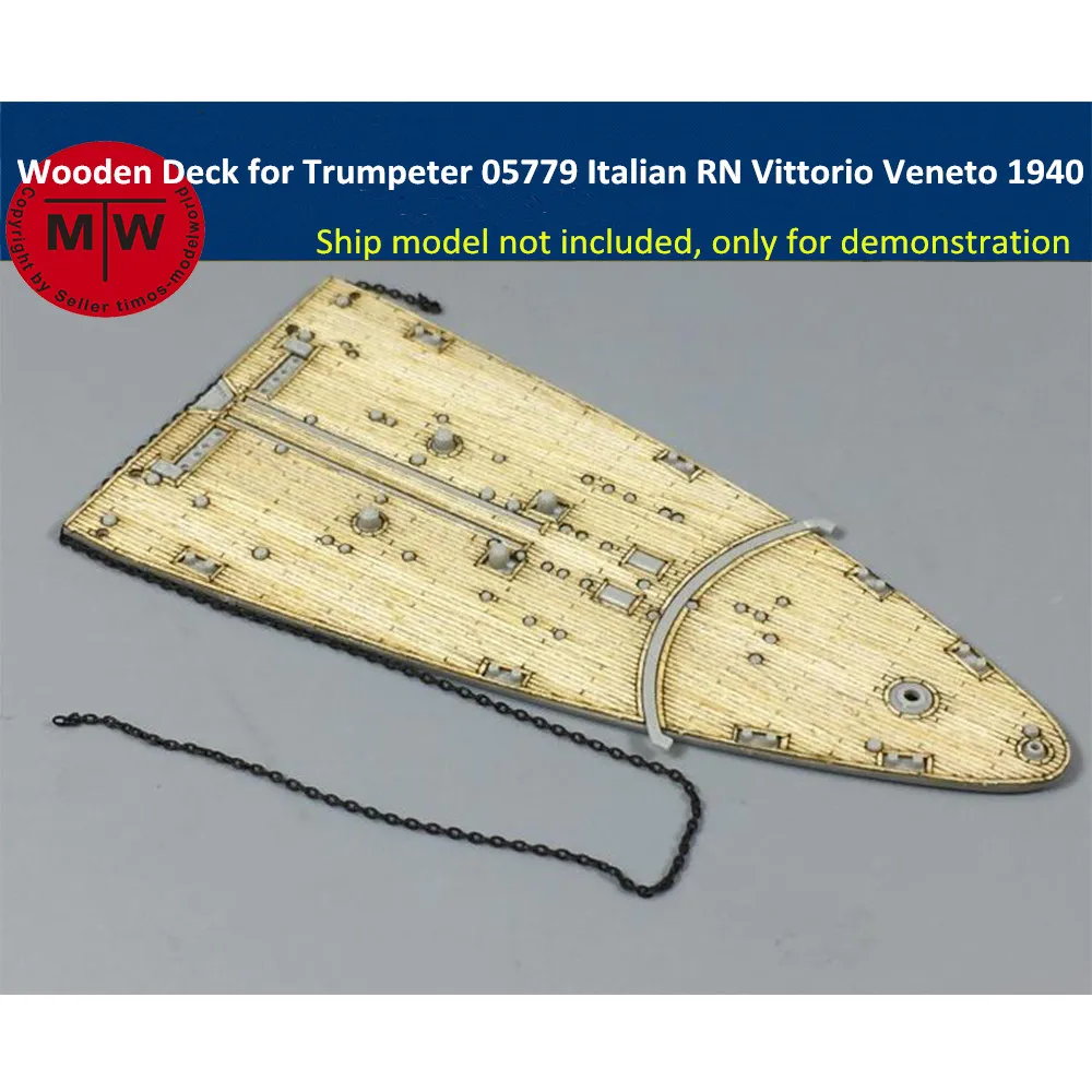 1/700 Scale Wooden Deck for Trumpeter 05779 Italian RN Vittorio Veneto 1940 Model Kit CY700008