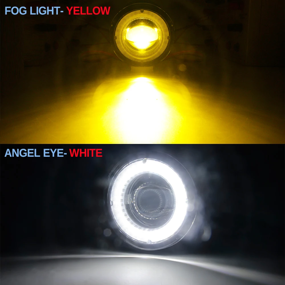 2 Stuks Auto Mistlamp Montage Led Angel Eye Dagrijverlichting Drl 30W H11 12V Voor Mitsubishi Outlander 2006-2019