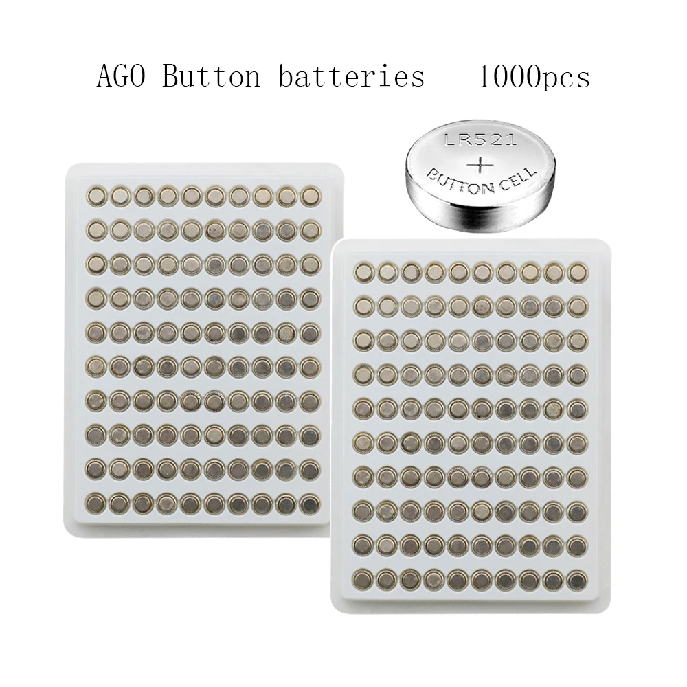 AG0 1000 шт. AG 0 аккумулятора кнопочного типа SR521SW D379 LR521 LR69 379A V379 SR631 55В Щелочная монетная сотовый Батарея для мобильного часо-игрушки пульт дистанционного управления