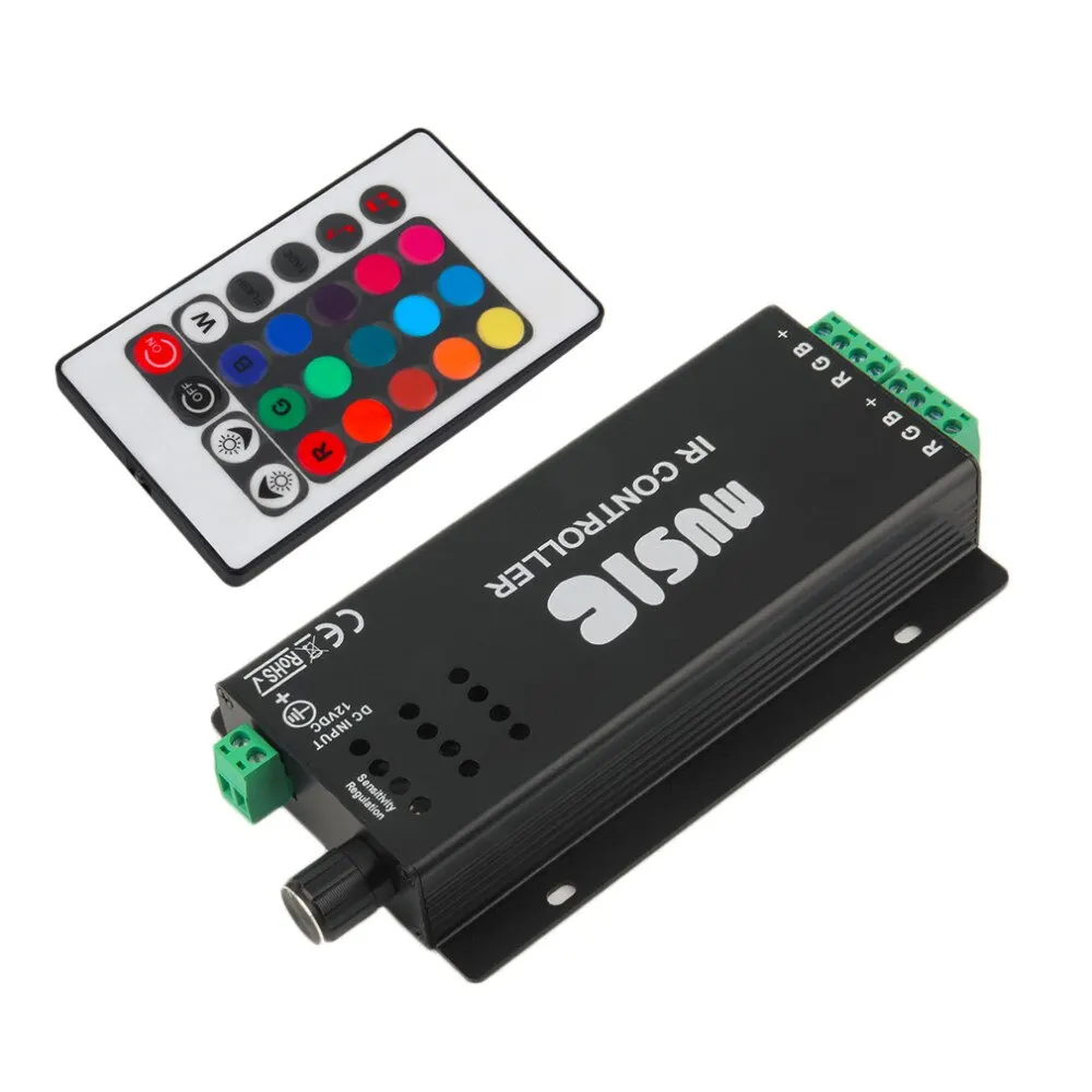 Imagem -06 - Som Ativado Multicolor Rgb Music Controller Cor Mudando com Beat Controle Remoto para Rgb Strip Lights