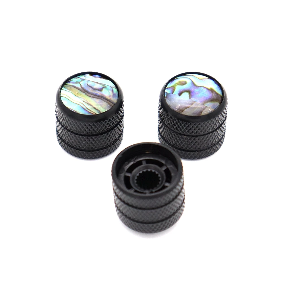 2pcs/4pcs Metal Shell with Inlaid Shell Guitar Dome Knobs or Bass Knob for Tele Telecaster Guitar