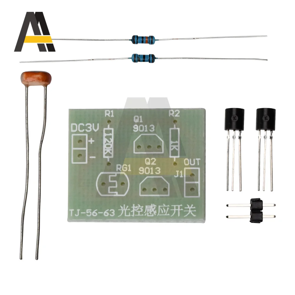 1 Set Light Control Sensor Switch DIY Kit Photosensitive Induction Switch Kits DIY Electronic Trainning Integrated Circuit Suite