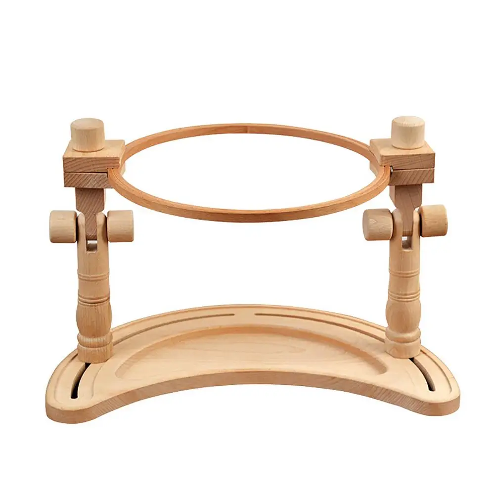 Wooden Embroidery Hoop Adjustable Desktop Stand Cross Stitch Rack Frames Hoop Sewing Tools Mother Gifts DIY Craft Sewing Tool