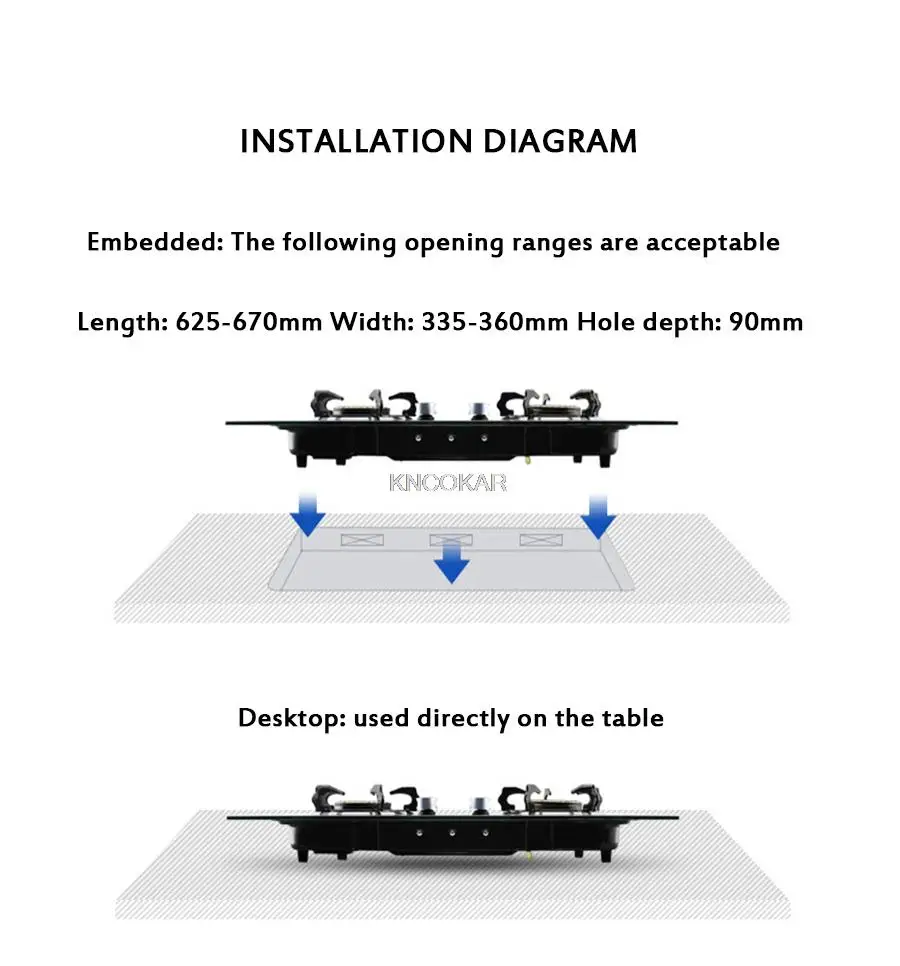 Inländischen Gas Herd Eingebettet Dual-bereich Natürliche Gas Verflüssigtes Gas Bench-top Herd Große Home Küche Reicht Gas kochfeld