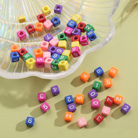 100Pcs/lot 6mm Cubes Mix Number Beads Charms Arabic Numerals Spacer Loose Beads For Jewelry Making DIY Bracelet Accessories