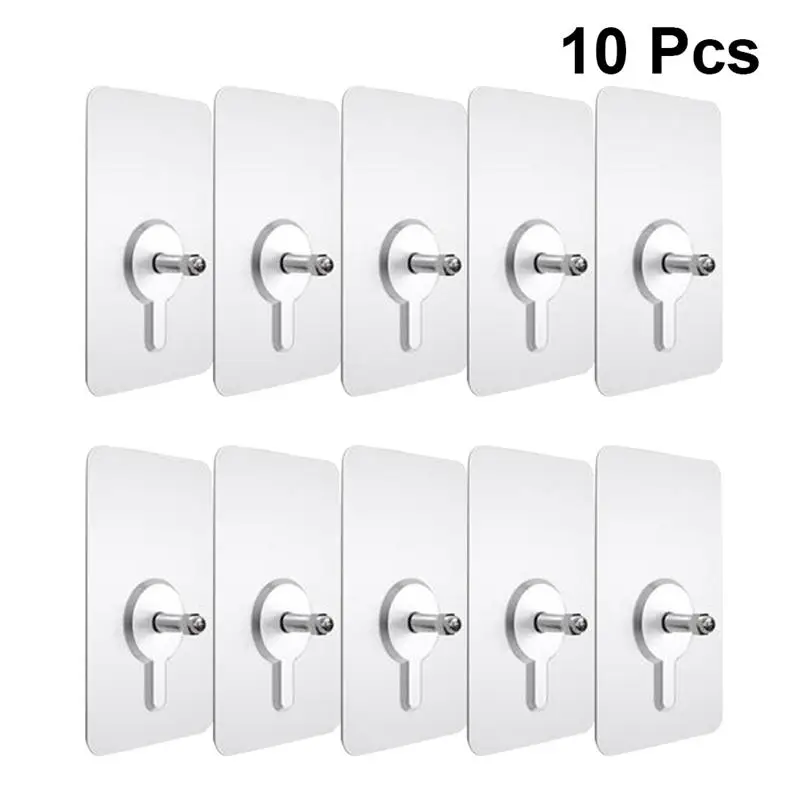 10pcs Punch-Free Non-Marking Screw Picture Wall Picture Traceless Nail Hook Invisible Traceless Invisible Traceless Hardwall