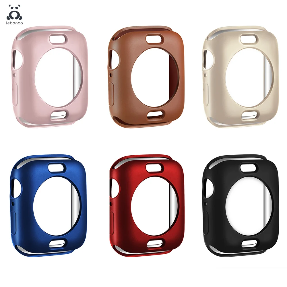 Lebanda protective case for apple watch complete TPU protective case series6SE 5 4 3 2 1Silicone matte oil spray protective case