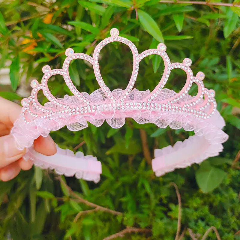 Crown for Girls kids headwear Tiaras Baby Girl Head Band Baby Girls Headwear Tiara Head Wrap Birthday Party Gi